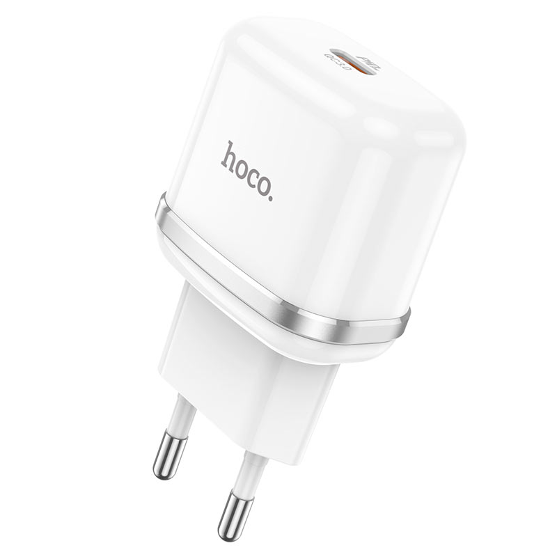 Зарядное устройство сетевое - блок питания HOCO N24, 1 USB Type-C PD20W, белый