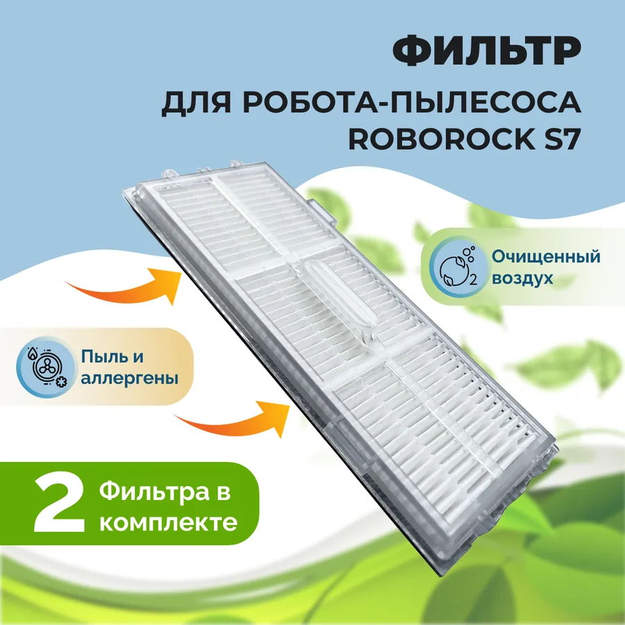 Фильтры для робота-пылесоса Roborock S7, 2 штуки