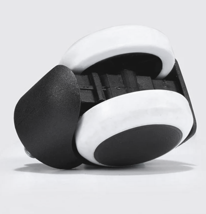 Мебельные прорезиненные колеса (Комплект 5шт.) для кресла на резьбе M10 (10*15 мм) / полиуретановые ролики для офисного стула, белый