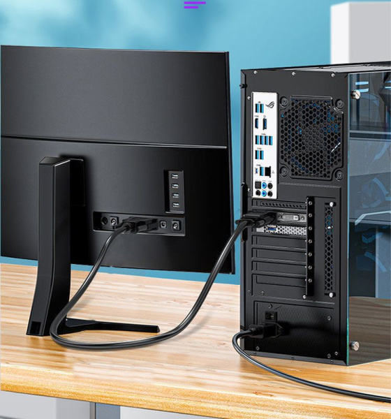 Кабель DVI-D - VGA, папа-папа, 1,8 метра, черный