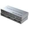 Адаптер - 2-х портовый KVM-переключатель DisplayPort v1.4 – 8K 60Гц / 4K 240Гц, USB3.0, HDR, алюминий