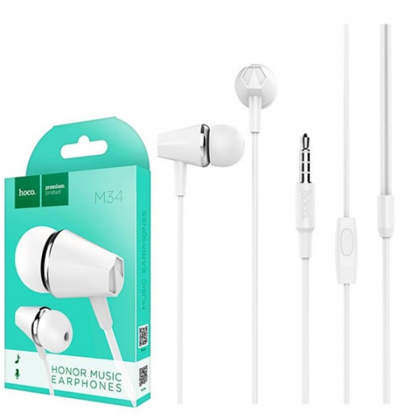 Наушники с микрофоном HOCO M34, белый