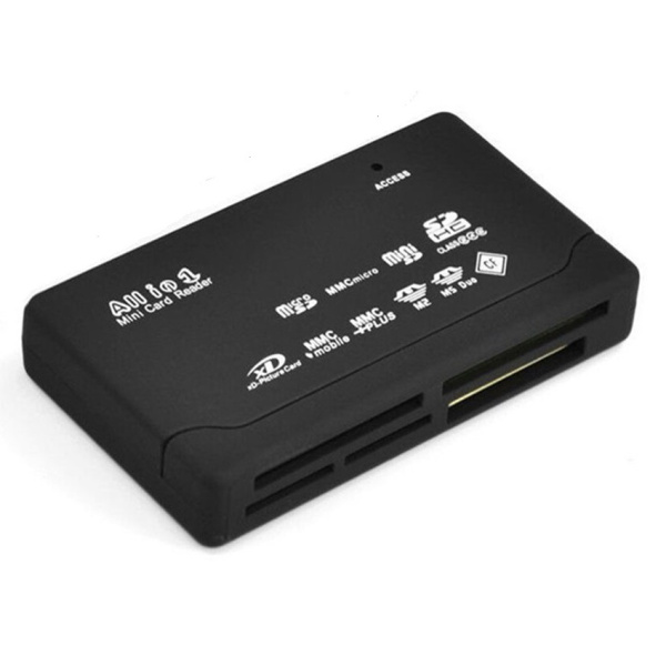 Картридер - адаптер для карт памяти All-in-1 - USB2.0, черный