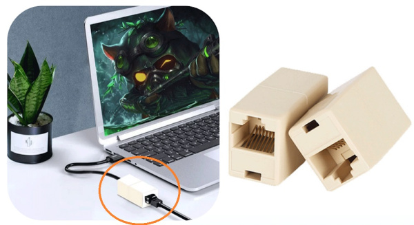 Адаптер - соединитель витой пары RJ45 (LAN)