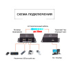 Удлинитель USB2.0 1х4 по оптическому SC кабелю до 20км, комплект, черный