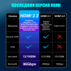 Кабель HDMI 2.2 - 16K 60Гц (DSC) / 8K 120Гц / 4K 240Гц, 96 Гбит/с, HDR, VRR, ARC/eARC, двойное экранирование, бескислородная медь, 2 метра