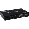 Матричный коммутатор - свитч-сплиттер 4×2 HDMI PRO, 4K 60HZ, оптика (Toslink/SPDIF), jack 3.5mm (AUX), пульт, черный