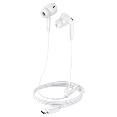 Наушники с микрофоном HOCO M101 Pro, Type-C, белый