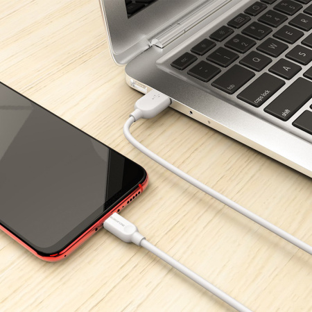 Зарядный USB дата кабель BOROFONE BX14 MicroUSB, 2.4A, 3м, белый
