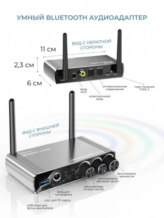 Караоке-система Аудио адаптер Hi-Fi LY18, микрофон проводной YS-02 с кабелем XLR - jack 6,35 мм