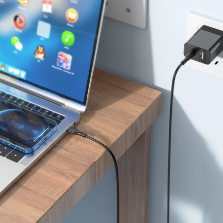 Зарядный USB дата кабель BOROFONE BX51 Type-C - Type-C PD 60W, 3.0A, 1м, черный