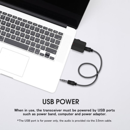 Беспроводной аудио адаптер Bluetooth 5.0 RX/TX, BT-600, черный