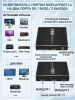 Сплиттер - разветвитель 1×2 DisplayPort v1.4 – 4K 144Гц, 32.4 Гбит/с, MST, jack 3.5мм, алюминий