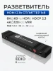 Сплиттер - разветвитель 1×8 HDMI v2.1 – 8K 60Гц / 4K 120Гц, 48 Гбит/с, HDCP 2.3, HDR, VRR, алюминий