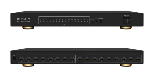 Переключатель - свитч HDMI 16x1, UHD 4K 30Hz
