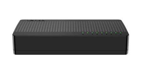 Сетевой хаб - коммутатор LAN - разветвитель RJ45 на 8 портов 10/100/1000 Мбит/с SG108M, черный