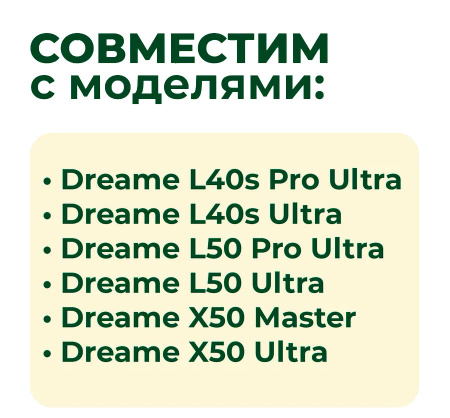Салфетка (тряпка) - многоразовая микрофибра для робота-пылесоса Dreame X40 Enhanced Edition