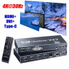 Контроллер видеостены HDMI v2.0 UltraHD 4K PRO на 4 экрана 2x2, оптика (Toslink/SPDIF), RS232, пульт ДУ