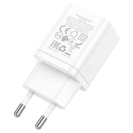 Зарядное устройство сетевое - блок питания HOCO N25, 2.1A, 2 USB, белый