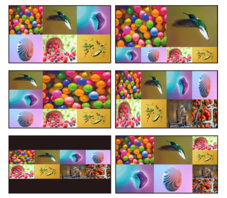 KVM-переключатель 8-ми портовый HDMI 4K USB с функцией делителя экрана, RS232, пульт ДУ, черный