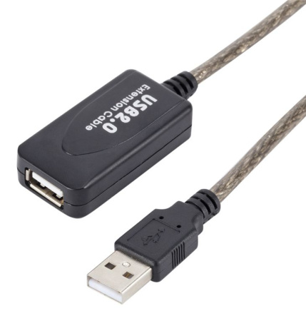 Кабель USB2.0 с усилителем, папа-мама, 15 метров
