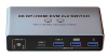 Адаптер – KVM-переключатель 2×2 HDMI v2.1 + DisplayPort v1.4 – 8K 60Гц / 4K 240Гц, USB3.0, HDR, алюминий