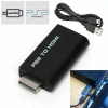 Адаптер - переходник PS2 - HDMI + jack 3.5mm (AUX), черный
