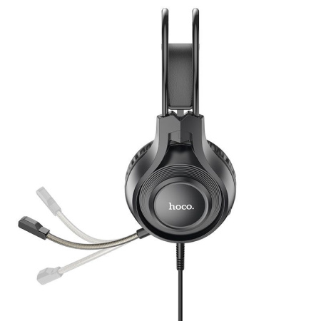 Наушники с микрофоном HOCO W106, полноразмерные игровые, USB+3,5 мм, 1.8 м., черный
