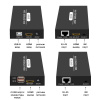 KVM-удлинитель HDMI USB по витой паре RJ45 UTP (LAN) до 150 метров, FullHD 1080p, комплект, черный
