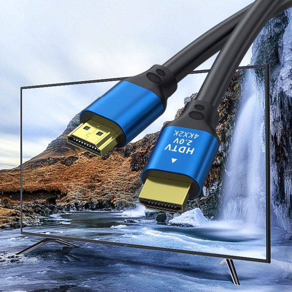 Кабель HDMI - HDMI v2.0, 4K 3D, папа-папа, 2 метра, черный