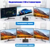 KVM-переключатель 2х3 HDMI/DisplayPort 8K USB3.0, для трех мониторов, черный