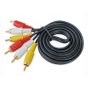 Кабель 3x RCA (AV) - 3x RCA (AV), папа-папа, 20 метров, черный