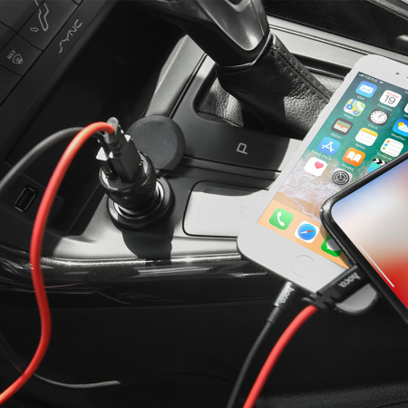 Автомобильное зарядное устройство USB HOCO Z21, 3.4A, 2 USB (2.4А), чёрный