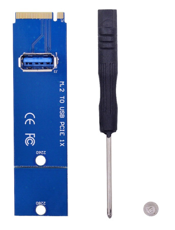 Адаптер - переходник M.2 - USB3.0, синий