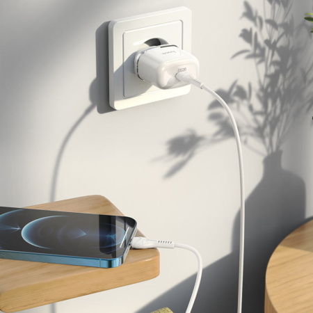 Зарядное устройство сетевое - блок питания HOCO N24, 1 USB Type-C PD20W, белый