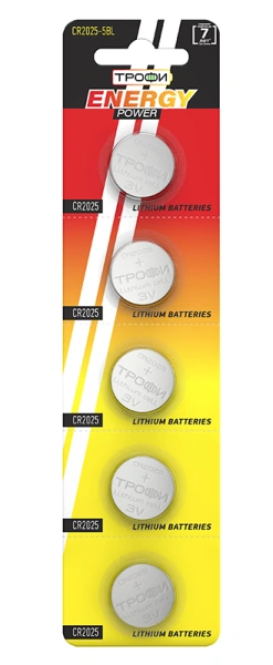 Батарейка - элемент питания Трофи CR2025/5B