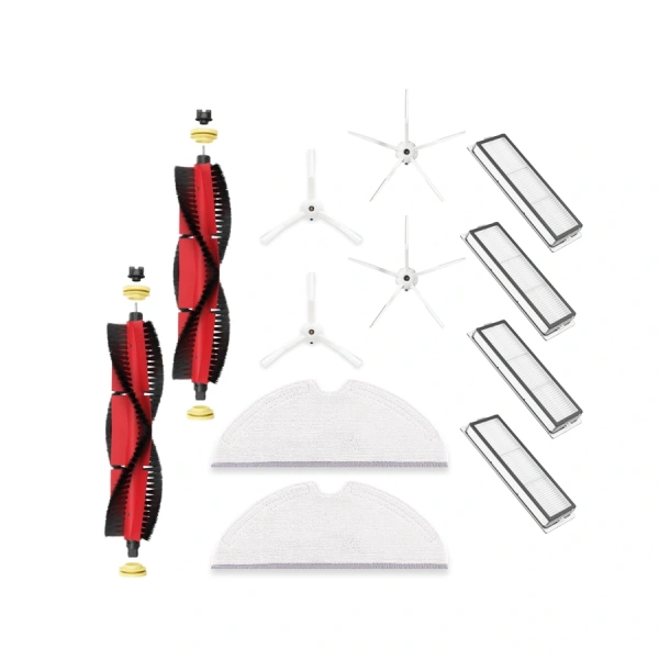 Набор аксессуаров Maxi для робота-пылесоса Xiaomi Mijia Robot Vacuum Cleaner 1S (SKV4054CN), основная щетка с роликами, белые боковые щетки