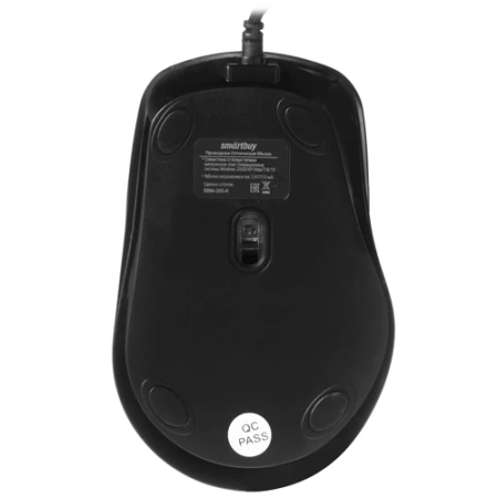 Мышь проводная Smartbuy 265-K ONE (SBM-265-K), тихий клик, черный