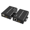 KVM-удлинитель HDMI USB по витой паре RJ45 UTP (LAN) до 150 метров, FullHD 1080p, комплект, с креплениями, черный