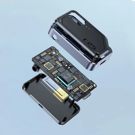 Аудио адаптер C25 приемник-передатчик (TX/RX) Bluetooth v5.3 - AUX 3.5мм, для дома и автомобиля, громкая связь (handsfree)