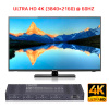 Матричный коммутатор (свитч-сплиттер) 4×4 HDMI v2.0b - 4K 60Гц, HDCP 2.2, HDR, EDID, RS232, бесшовное переключение, алюминий, пульт ДУ