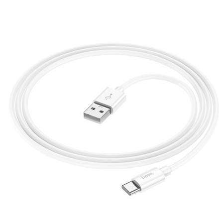 Зарядный USB дата кабель HOCO X87 Type-C, 3.0A, 1м, белый