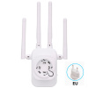 Адаптер - репитер, повторитель, усилитель Wi-Fi сигнала ver.03, до 300 Мбит/с, 4 антенны, белый