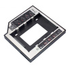 Адаптер SATA III - внутренний корпус для SSD/HDD для ноутбука - optibay (оптибей), 12,7мм, пластик, черный