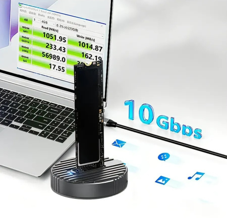 Док-станция для M.2 SSD D20 – NVMe / SATA (NGFF), USB3.0 / USB3.1 Type-C, 10 Гбит/с, до 8 ТБ
