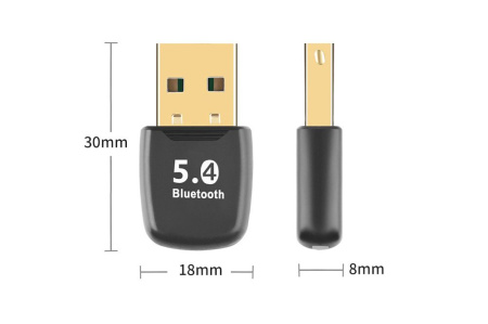 Адаптер USB Bluetooth v5.4, LED-подсветка