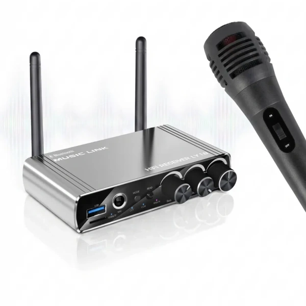 Караоке-система Аудио адаптер Hi-Fi LY18, микрофон проводной YS-102 с кабелем XLR - jack 6,35 мм