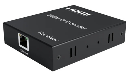 Удлинитель сигнала HDMI по витой паре RJ45 (LAN) до 200 метров, активный, FullHD 1080p, комплект, черный