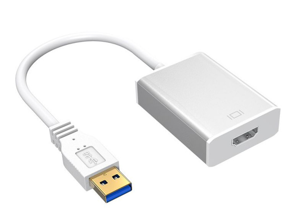 Адаптер - переходник USB3.0 - HDMI, серебро