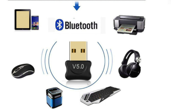 Адаптер USB2.0 - Bluetooth v5.0, черный